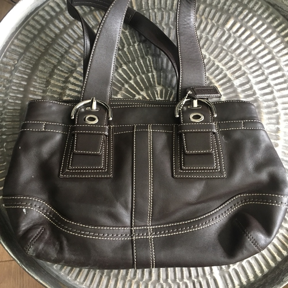Brown coach purse